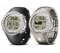 Suunto D9 Tauchcomputer in den beiden Armbandvarianten Elastomer bzw. Titan